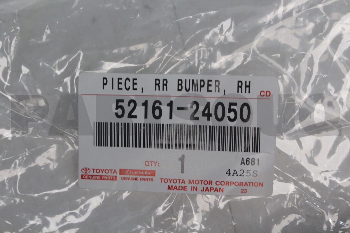 5216124050 Genuine Toyota PIECE, RR BUMPER, RH 52161-24050 | eBay