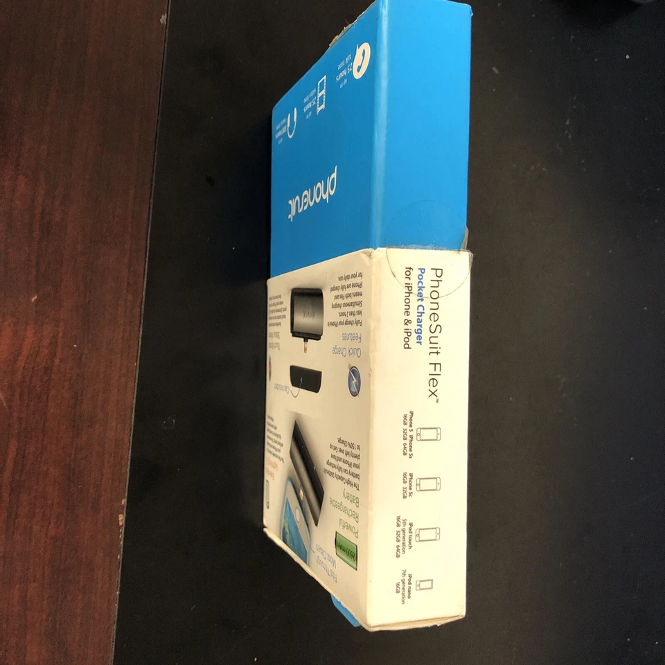 Cargador de bolsillo Phonesuit Flex XT para dispositivos iOS iPhone azul Foto 4 de 4