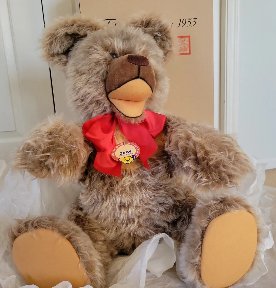 RARE STEIFF HUGE 75CM ZOTTY TEDDY BEAR LTD ED ONLY 1500! 1953 REPLICA EAN 408700 - Image 4 of 4