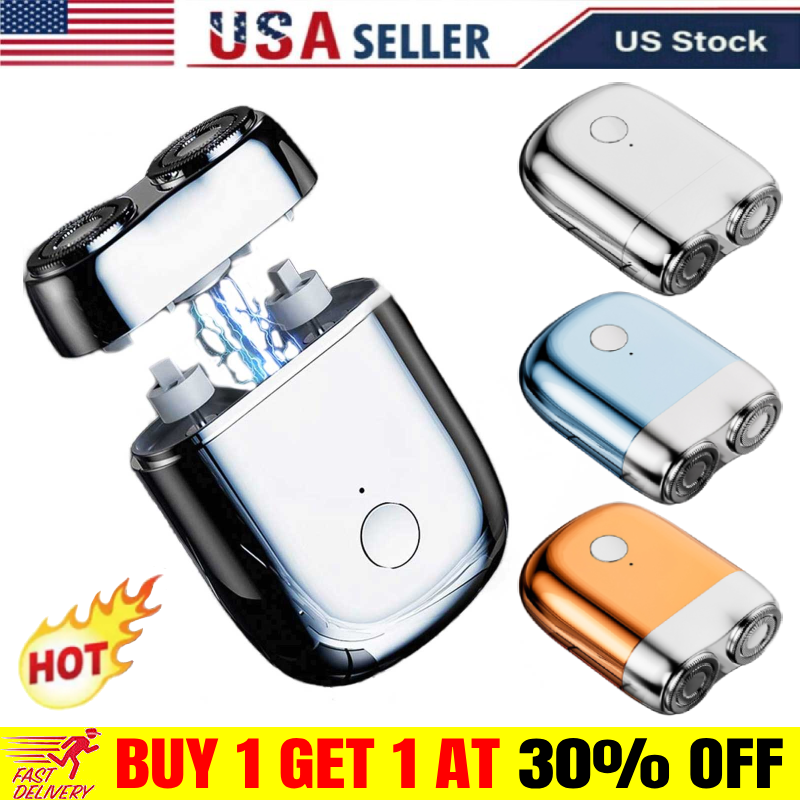 Men's Portable Alloy Electric Shaver，Mini Magnetic Automatic Electric Shaver