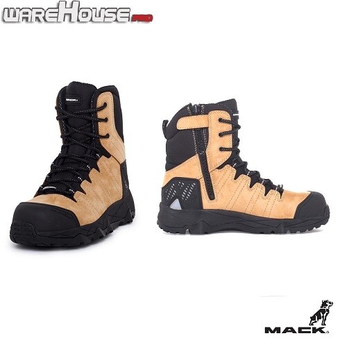 New MACK Terrapro Leather Work Safety Boot with Side Zip, Composite Toe Bump Cap - Picture 17 of 20