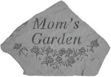 Garden Stone - Mom's Garden - Beautiful Decoration for Gardens - 11 x 8 Inch