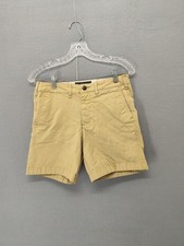 Abercrombie & Fitch Mens 28 Khaki Chino Short Relaxed Stretch Cotton Flat Front