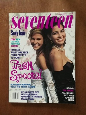 Vintage Seventeen Magazine March 1991 Prom Special Emma Limor Very