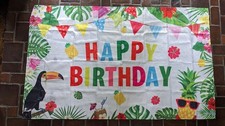 Happy Birthday 6'x4' Flagge Hintergrund Bunt Unisex Party Banner Deko