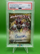 2023 Bowman U Best Elements of the Game Autographs Caleb Williams /50 PSA 9