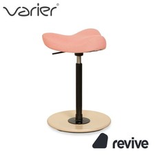 Varier Move seduta-alza sgabello sedia rosa corallo Revive 524 base naturale marrone