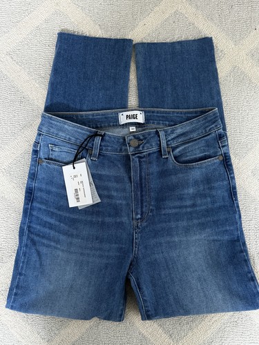 PAIGE Hoxton Slim High Rise Slim Leg Raw Hem Myla 30 - Picture 10 of 12