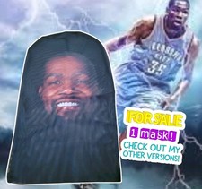 KEVIN DURANT BASKETBALL MESH THRU FACE MASK Beard COSTUME HALLOWEEN ROCKETS