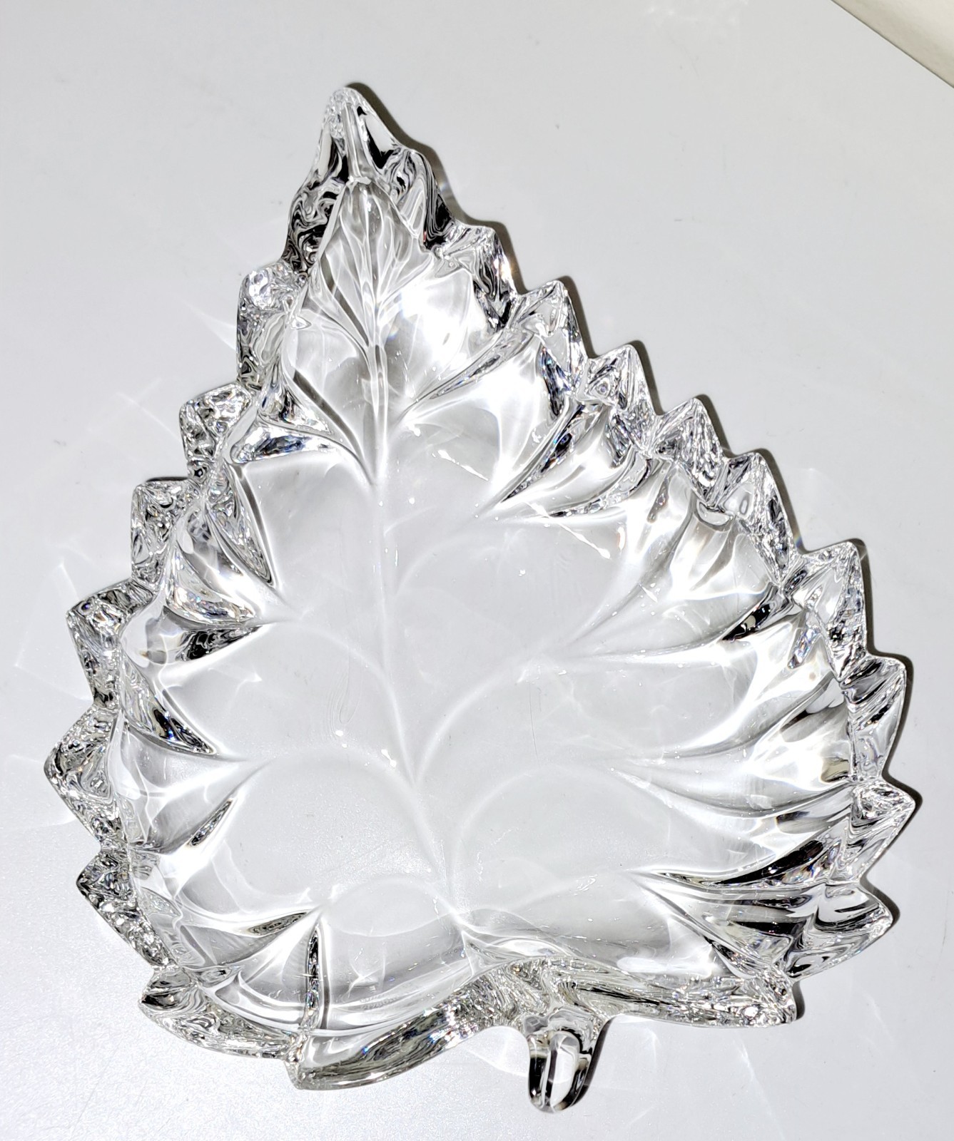 Marquis by Waterford Crystal Aspen 6 3/8 Inch Leaf Dish Made in Germany No Box