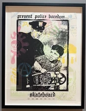 Shepard Fairey "Prevent Police Boredom" HPM Framed Rare S/N L/E