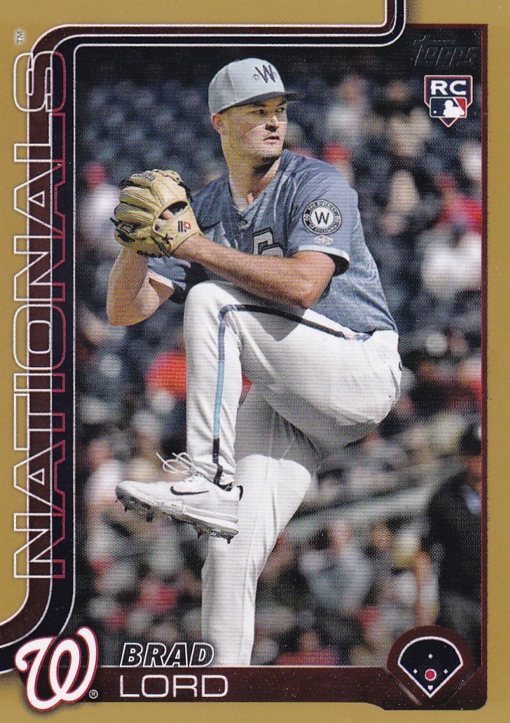 BRAD LORD /2025 TOPPS UPDATE ROOKIE GOLD BORDER RC NATIONALS #US-39 2025 25