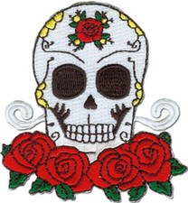 Application P-3549 Candy Skull and Roses Patch