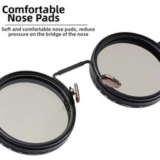 Fashion ND9 Anti-UV Sunglasses Round Retro Adjustable Dimming Sunglasses Comfort