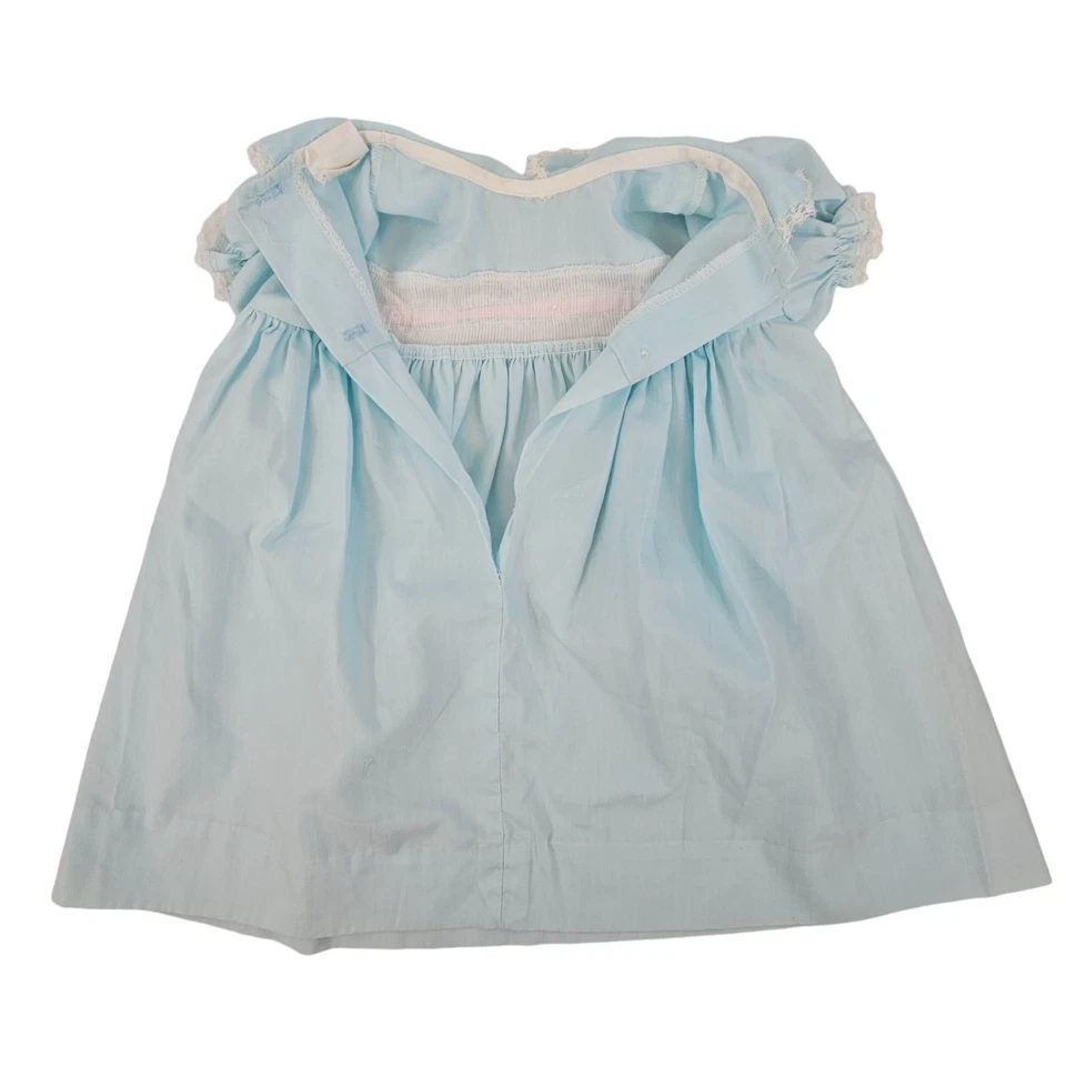 Vestido De Colección JC Penney Bebé Azul Niñas 24M Tiempo Pequeño Delicado Bonito Formal Encaje Foto 2 de 4