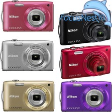 Nikon COOLPIX S3300 Digital Camera 16.0 MP 6X Optical Zoom with Accessories