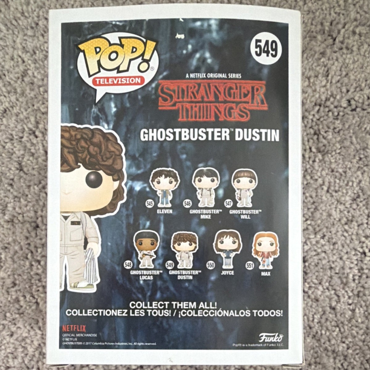 Funko Pop! Vinyl Stranger Things Ghostbuster Dustin Figure #549 | eBay