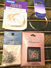 Jewelry Making Lot White Satin Rose Gold Plate Earring Hooks Findings Memory Wir