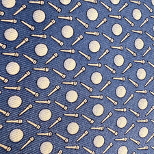 Vineyard Vines Men Golf Ball Tee Silk Neck Tie Blue Handpicked Shep Ian USA Made