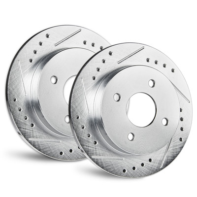 For Kia Spectra5 2005-2009 - Front Drilled and Slotted Rotors