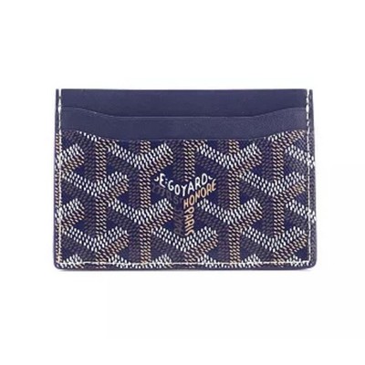 Goyard Saint Sulpice Navy Blue Card Holder 100% Authentic Brand New