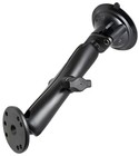 RAM-B-166-C-202U - RAM Twist-Lock Suction Cup Long Double Ball Mount with Round 