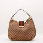 Sac Gucci Hobo Web Toile monogrammée Beige Vintage Authentique