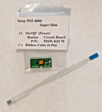 PS3 Super Slim: Power Switch Board PCB with Ribbon Cable, PlayStation 3 4000