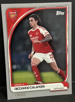 2025 Topps Arsenal Football Team Set Riccardo Calafiori Grey /225