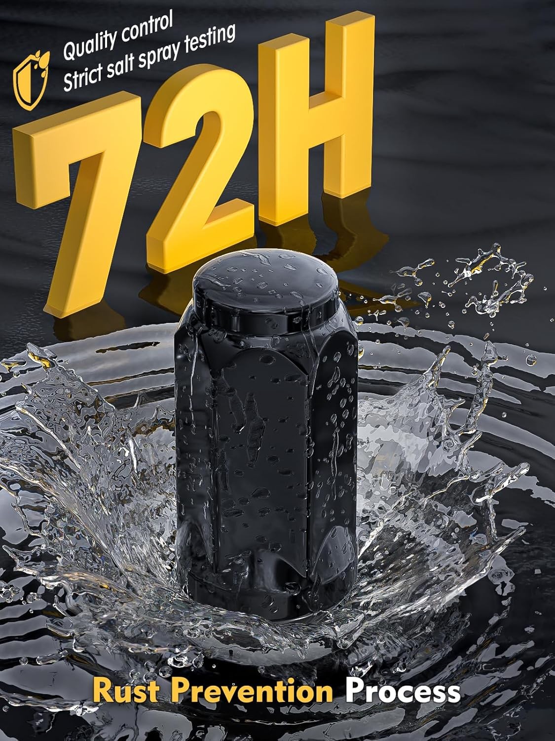 MIKKUPPA M14x1.5 Lug Nuts, Replacement for Chevy Silverado 24 PCS, Black 