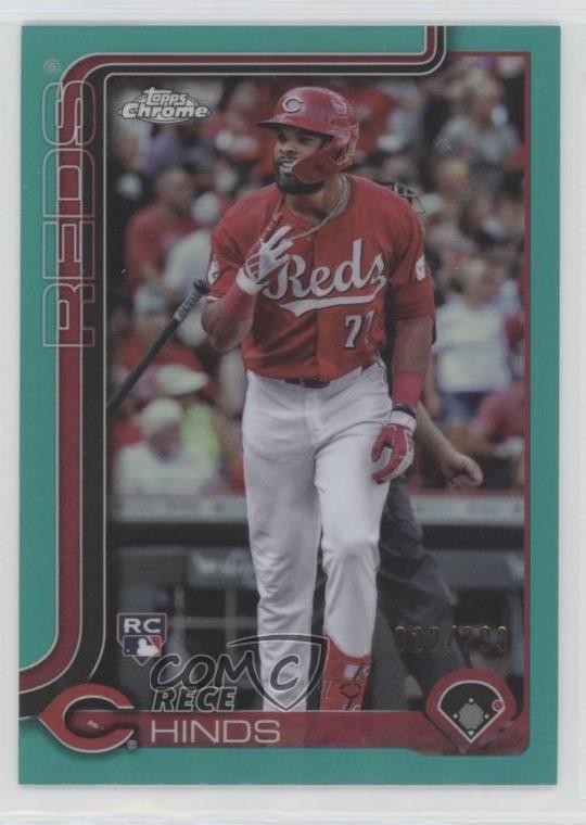 2025 Topps Chrome Teal Refractor 22/299 Rece Hinds #253 0n2k