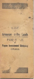 Arkansas Land Promotion Valley Lands Sale by Payne Investment Co, Omaha, 1913