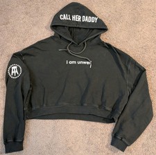 Barstool Sports Call Her Daddy Alex Cooper Cropped Hoodie Made in USA Women's M