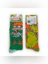 Rugrats Reptar Chuckie Crew Socks Mens Womens Nickelodeon 2 Pairs