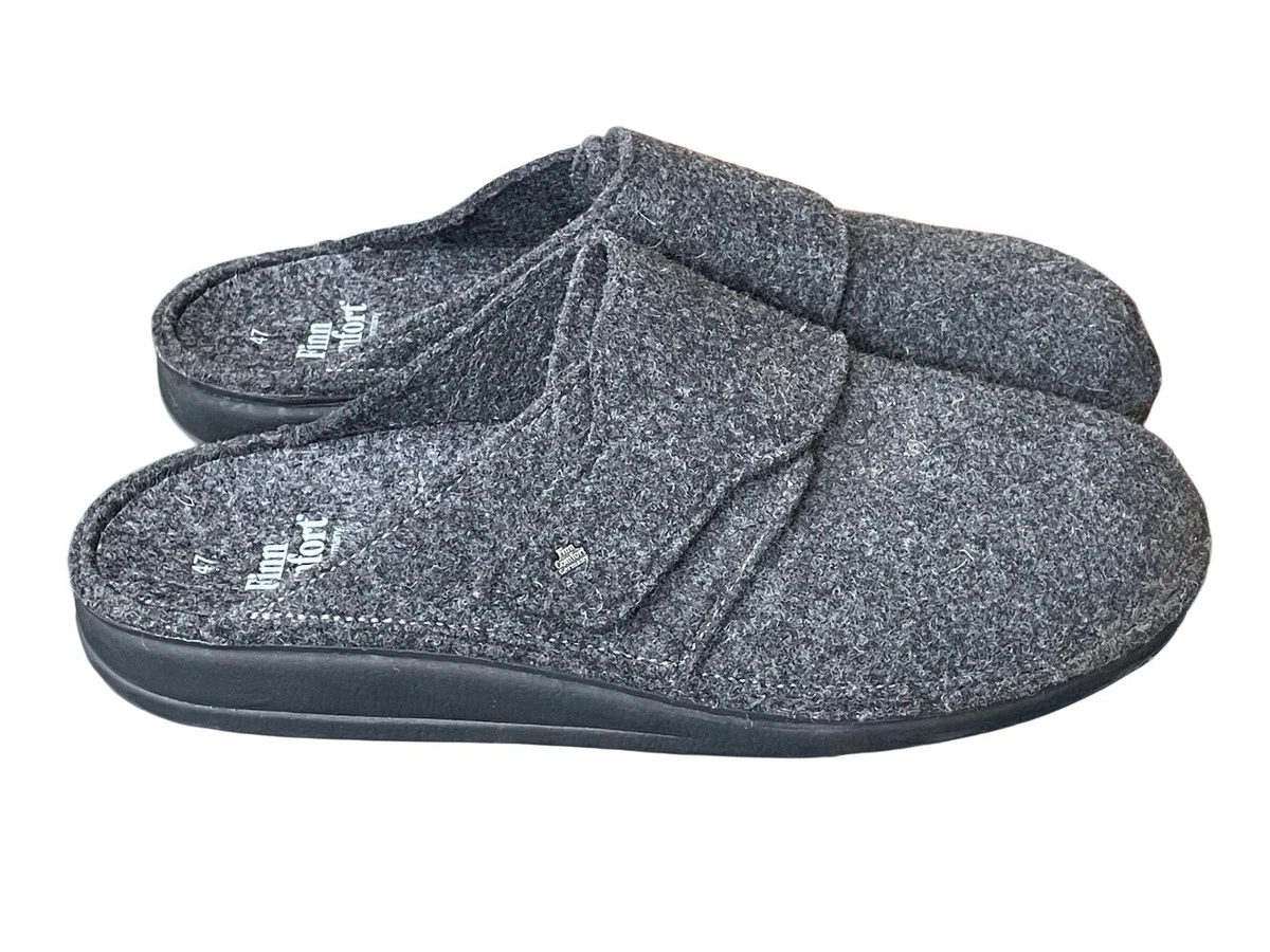 Finn Comfort Tirol Anthracite Gray Felted Wool Slippers Clogs M8.5 Made Germany Men main image 2