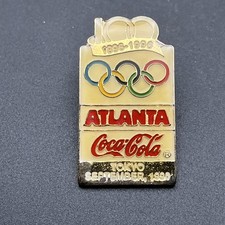 1996 Atlanta Olympics Coca-Cola Coke Tokyo 1990 Lapel Hat Pin