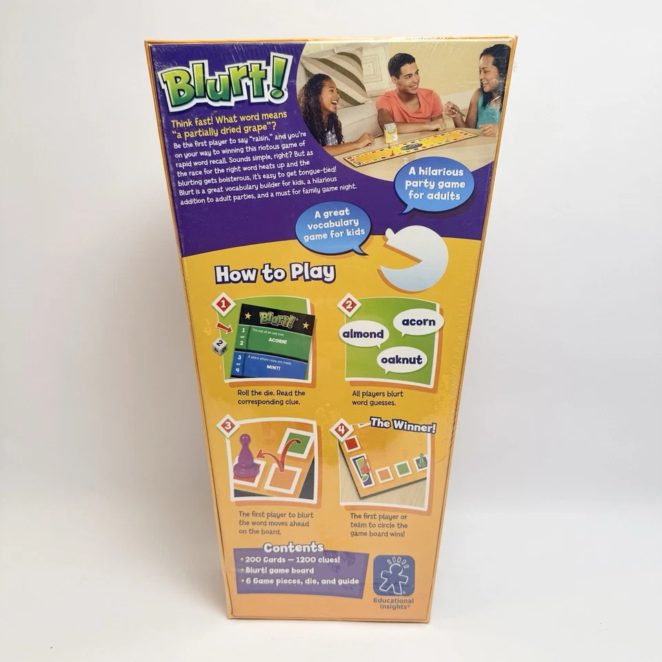 Blurt! The Uproarious Word Race Game – Sealed New – Box Damage - Image 3 of 4