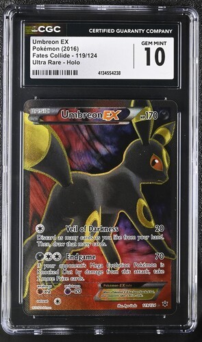 Pokémon TCG Umbreon EX 119/124 Full Art Fates Collide CGC 10 Gem Mint 2016