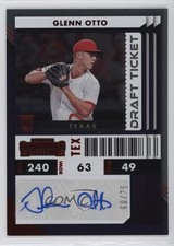 2022 Chronicles Contenders Rookie Ticket Draft Red 60/75 Glenn Otto Auto 17ok