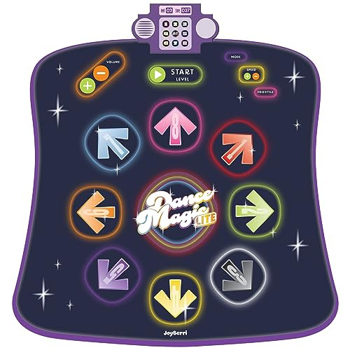 JoyBerri Dance Mat Electronic Light Up - with 8 Levels - Songs