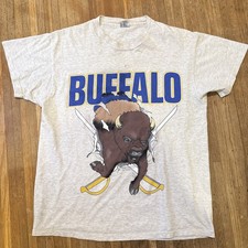 Rare Vintage 90's Buffalo Sabres GRAIL Breakthrough Double-Sided T-Shirt Large