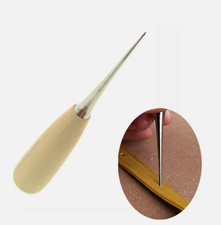 Awl Sewing Pokey Tool for Crafting Leather Wood Handle Pin Punching Hole Maker