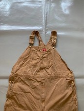 Dickies Dungarees Bib Overalls Workwear Carpenter 50” Waist 46x30 Brown 3XL 6495