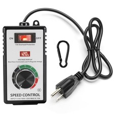 AC Motor Speed Controller 100V-120V 15A Max Variable Fan Speed Controller, El...