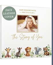 Keepsake Timeless Baby Memory Book for Boy or Girl First 5 Year baby shower gift