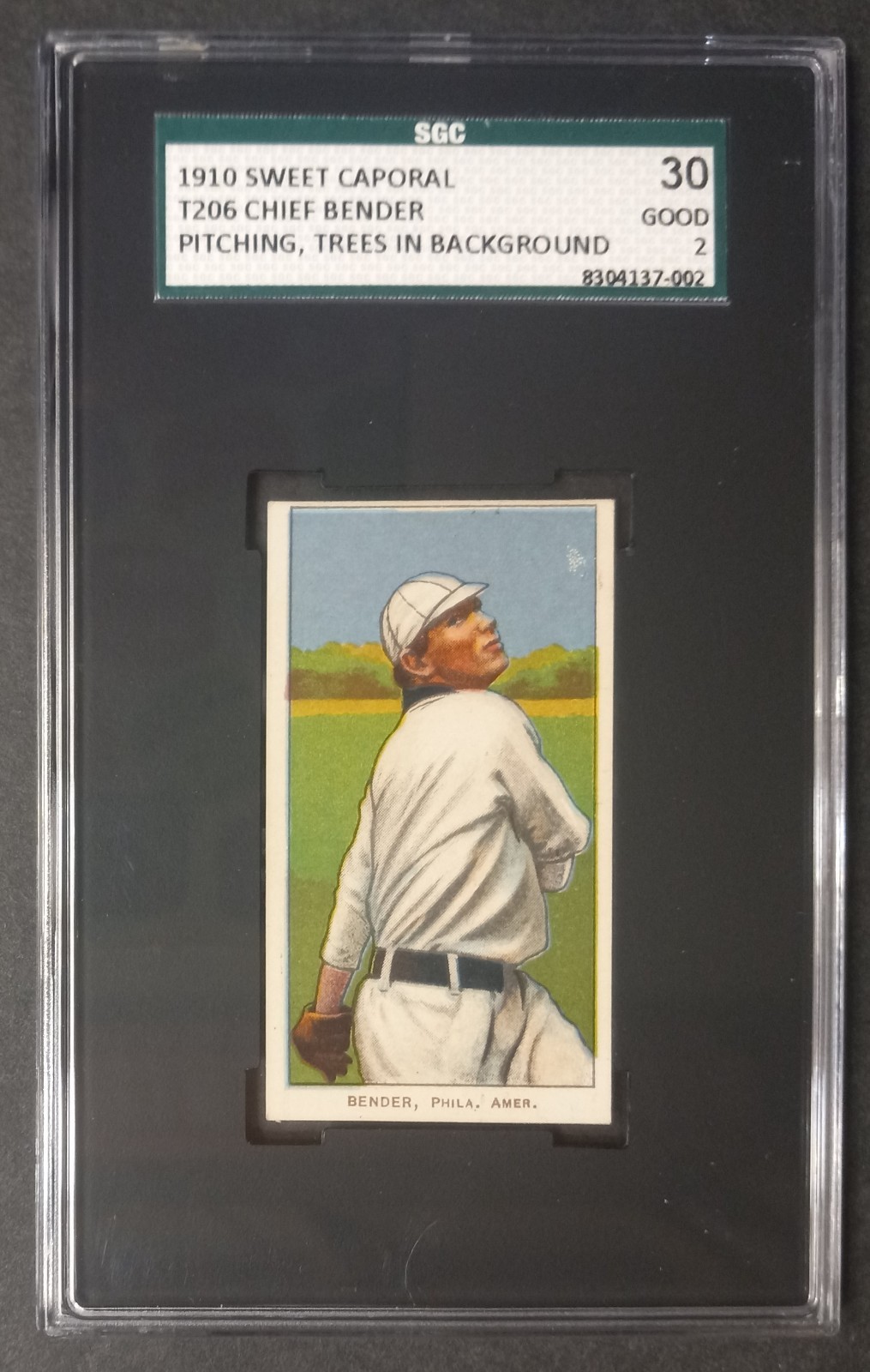 1909-11 T206 - Chief Bender - HOF - Sweet Caporal 350/30 - SGC 2 GOOD