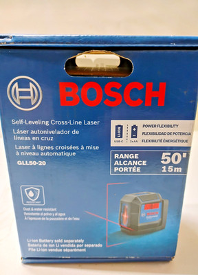 BOSCH LASER MEASURE, SELF LEVELING ,CROSSLINE, #GLL50-20    (B2)