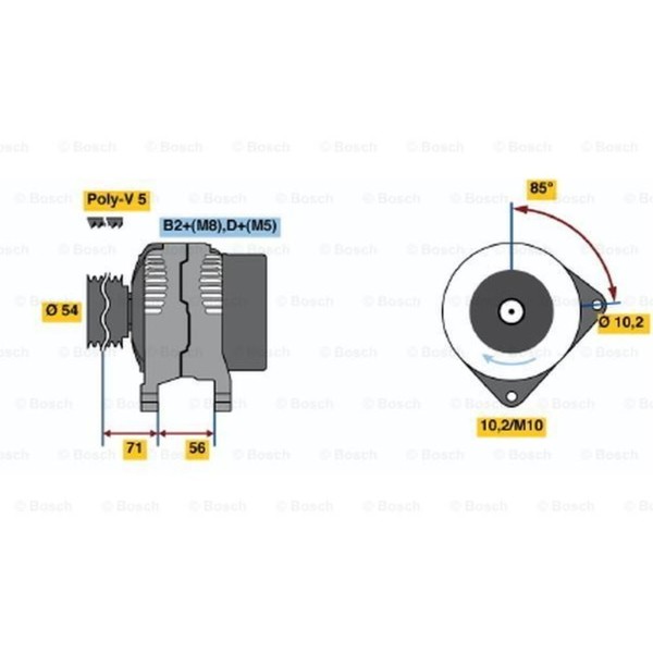 Bosch Generator Lichtmaschine 120A 14V FüR Alfa Romeo 159 939_ Opel Zafira B-image