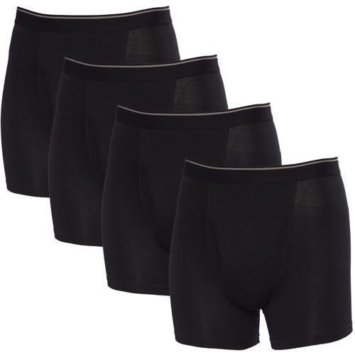 Kirkland Signature Men's Stretch Cotton Boxer Briefs Tagless Black