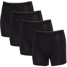 Kirkland Signature Men's Boxer Brief Pima Cotton 4 Pack Black Size-Medium...
